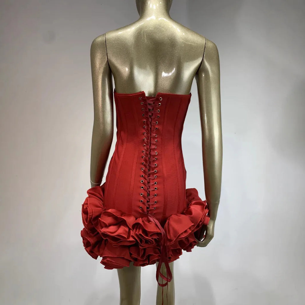 Women's solid colour polyester dress with mid-waist design in urban style