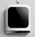 Black USB cup warmer with three-speed heating for desk beverages