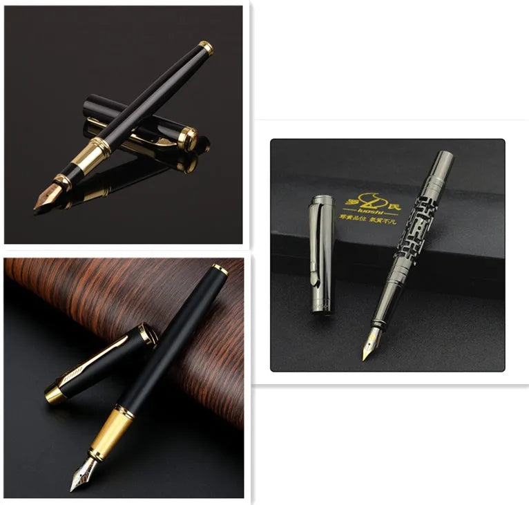 Metal business writing pen with 0.5mm tip in red and black colour options