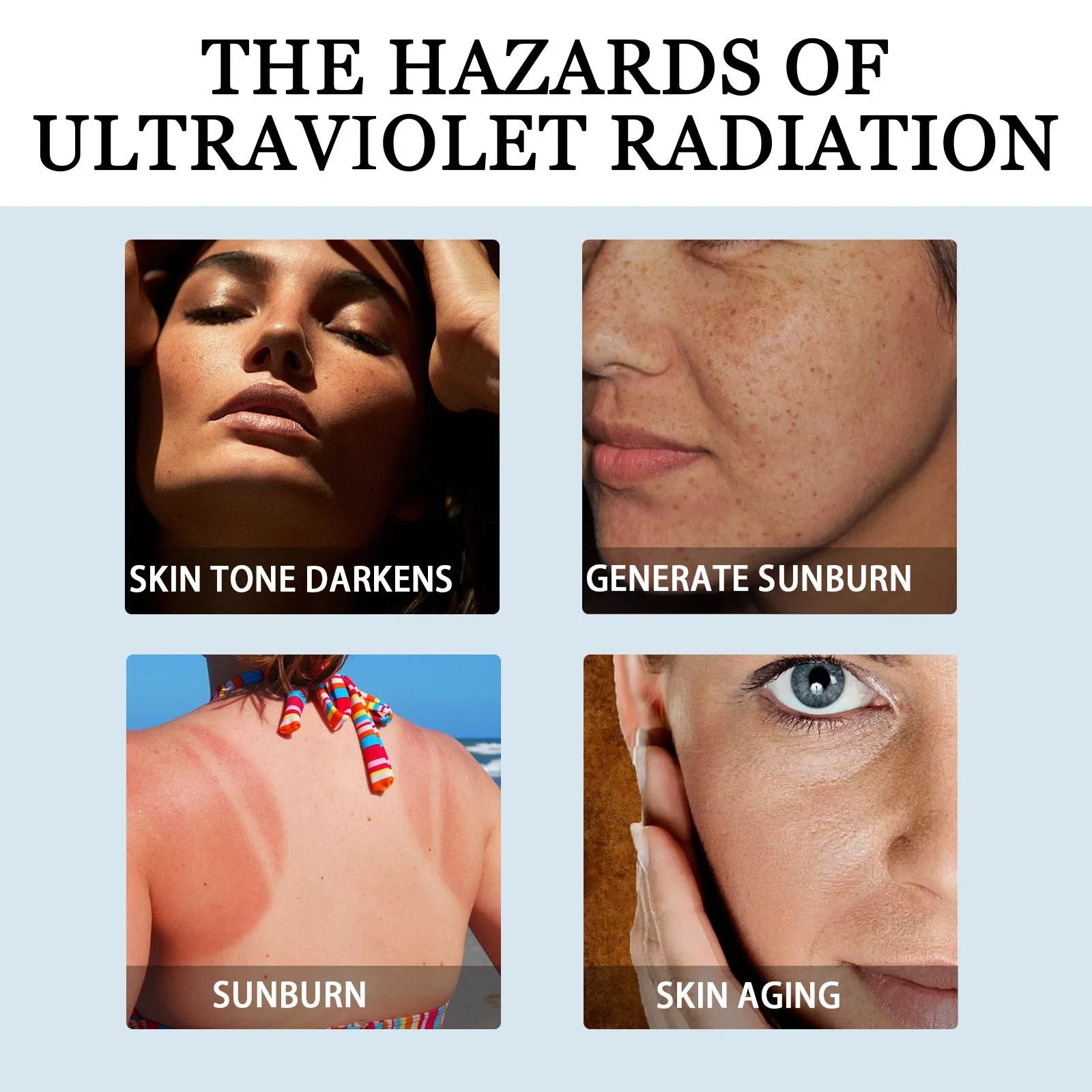 A 30g tube of moisturising protective lotion with UV isolation for all skin types.