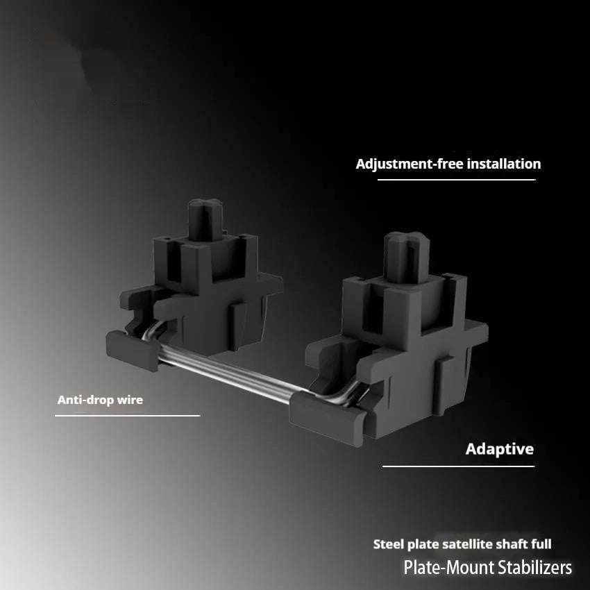 Keyboard shaft mechanical keyboard accessories kit showing black and milky white components with 4.3-inch screen