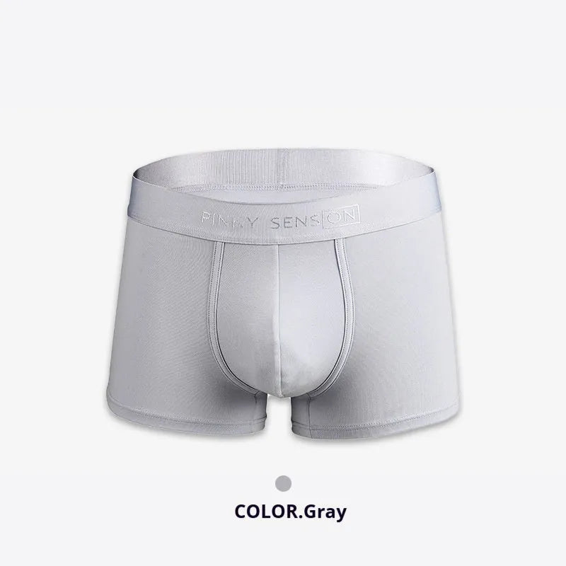 Men's cotton boxer underwear in solid colours showing size options L XL XXL