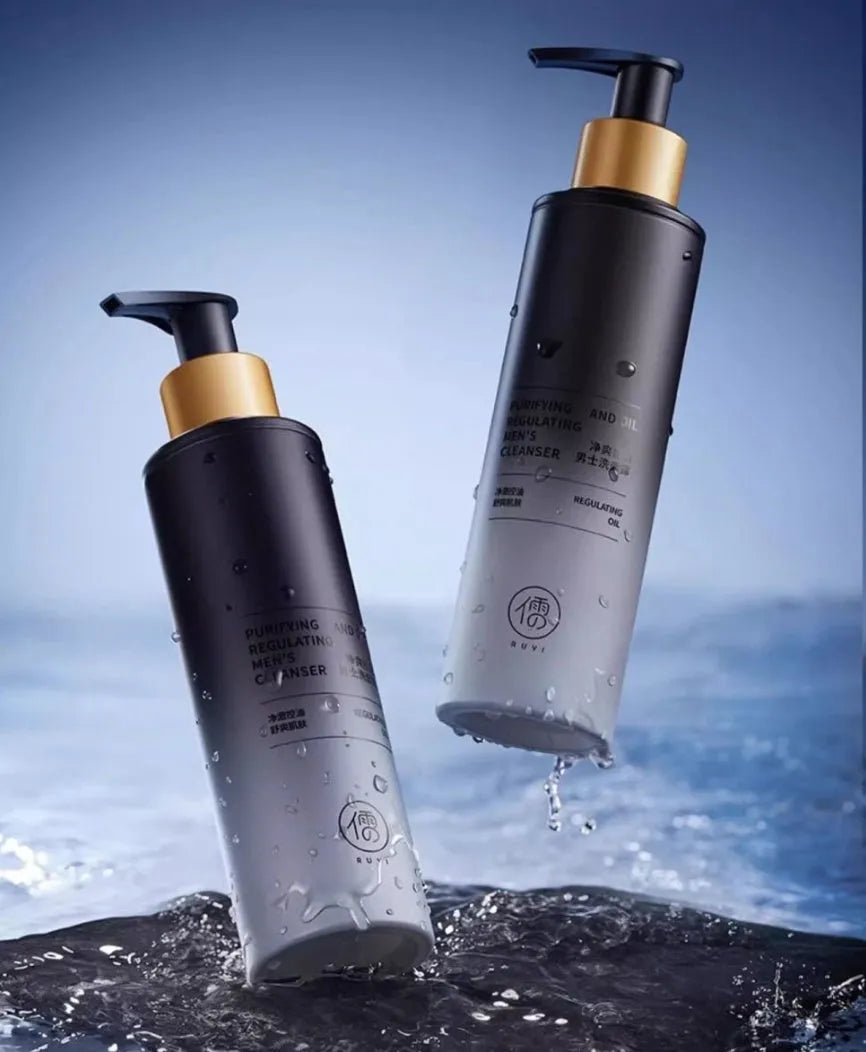 Men's oil control blackhead removing facial cleanser 150ml bottle