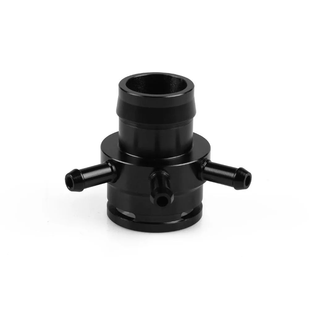 Black vacuum adapter tee connector for second generation engine vacuum hose installations