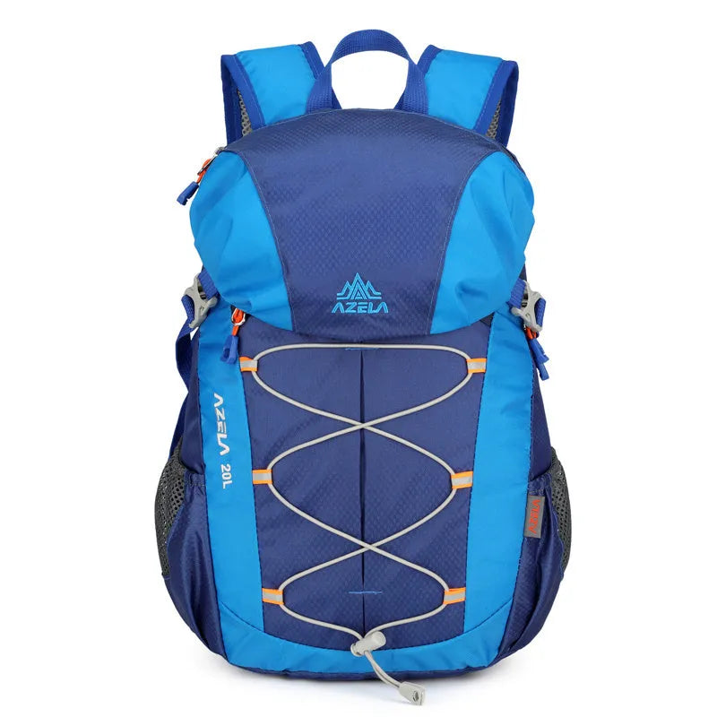 AZELA 20-litre colour-block hiking backpack in black, lightweight for camping and travel