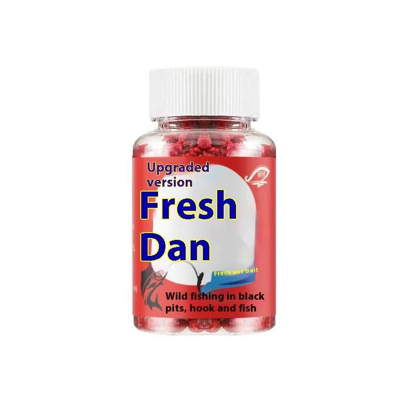 Bottle of grass green lazy particle fishing bait for freshwater crucian carp