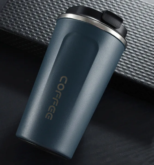 Leak-proof Insulated Travel Mug - 380ml/510ml Double-Walled Stainless Steel Coffee Flask - Car Cup Holder Friendly for Commuting, Office & Outdoors