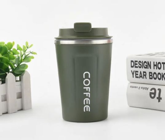 Leak-proof Insulated Travel Mug - 380ml/510ml Double-Walled Stainless Steel Coffee Flask - Car Cup Holder Friendly for Commuting, Office & Outdoors