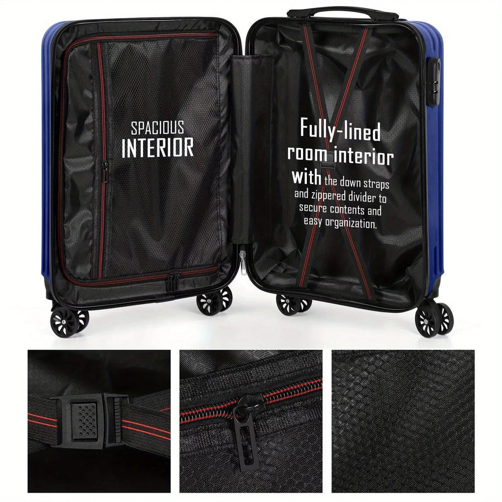 Aluminium alloy luggage and mini box travel set with two trunks and a towel for suitcase suit packing.