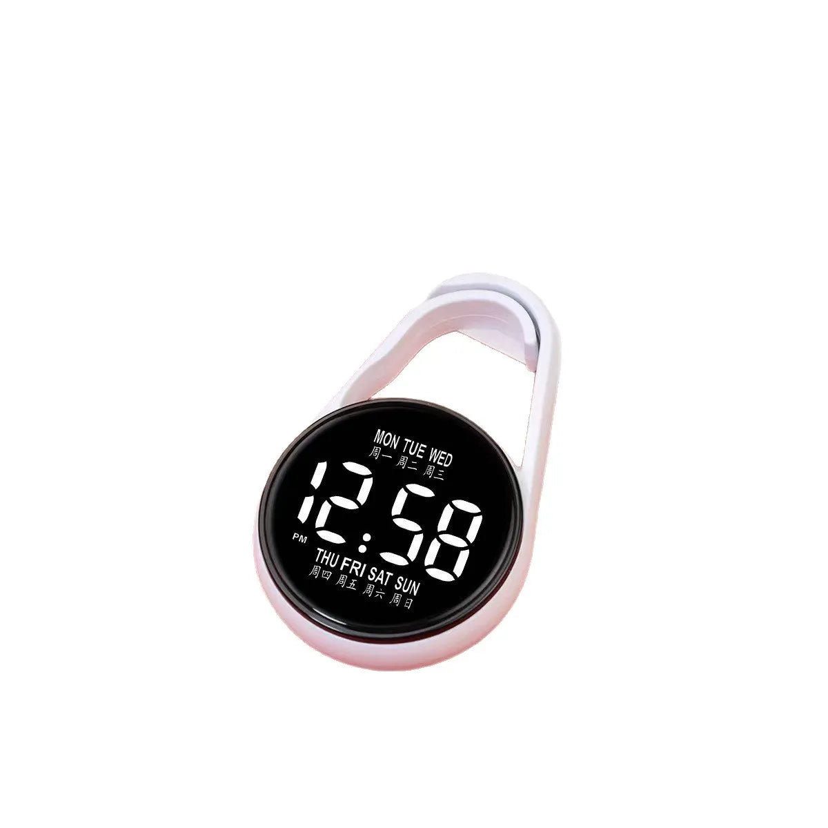 Digital LED electronic watch with plastic strap showing week display, available in multiple colours