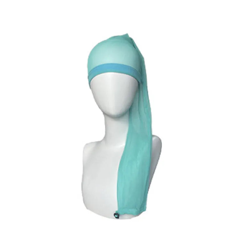 High elasticity spandex wig mesh cap in breathable mesh design on a white background