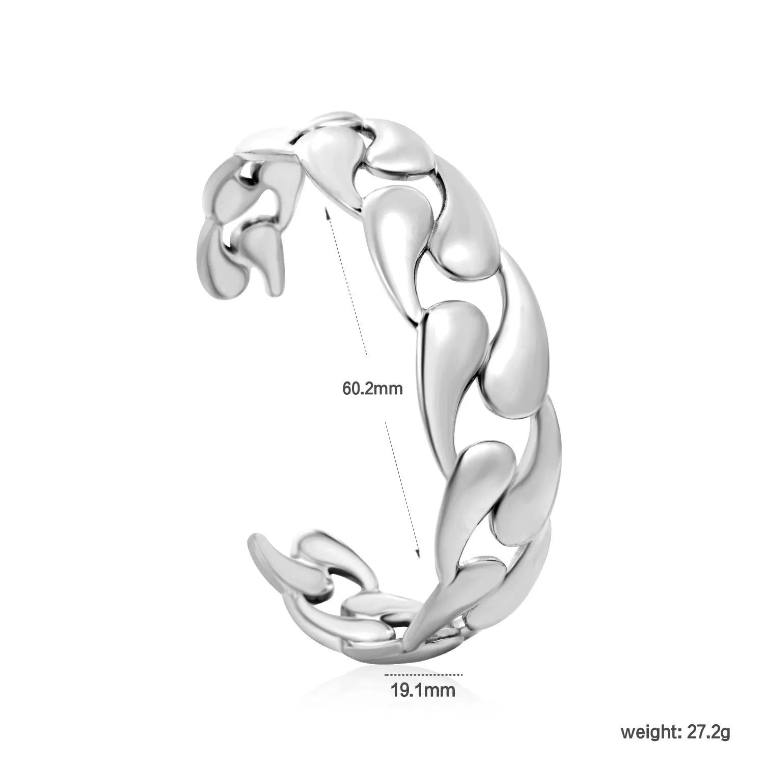Men's stainless steel luxury bracelet in silver, gold, and rose gold colour options.
