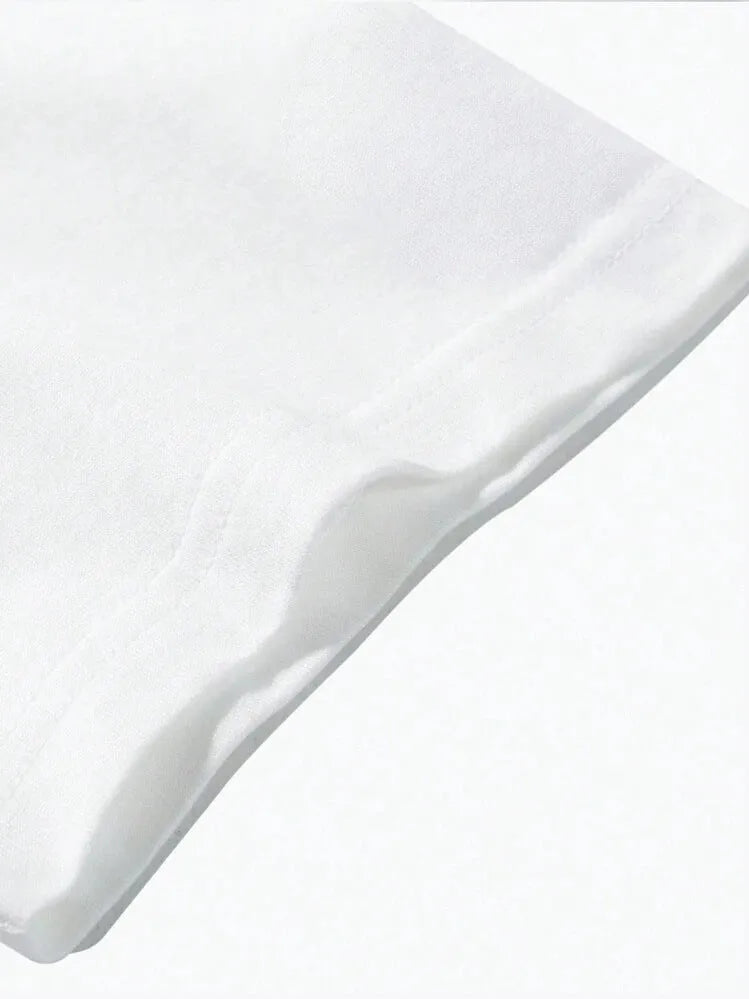 Men's pure cotton short sleeve t-shirt in Japanese retro style solid colour design