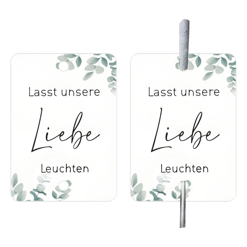 White card decorative labels in G45 style, 50 sheet set for event personalisation