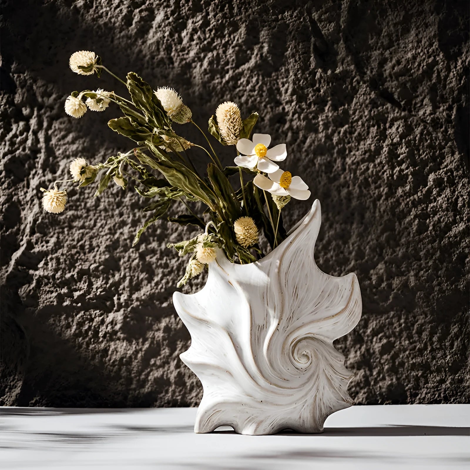 Hexagon-shaped French art ceramic vase with coloured glaze finish in retro design