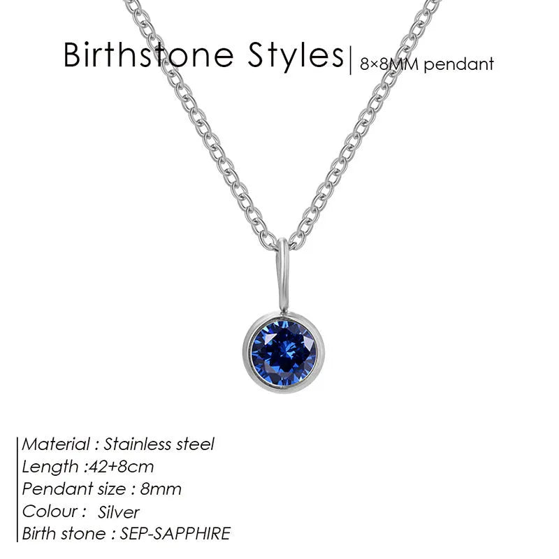 Entry Lux Colorful Rhinestone Pendant stainless steel U-shaped necklace with golden finish and July rose red rhinestone