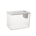 Black and white mini plastic betta fish tanks with clear covers, showing dimensions of 32cm by 18.5cm.