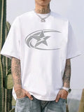 Men's pure cotton short sleeve t-shirt in Japanese retro style solid colour design
