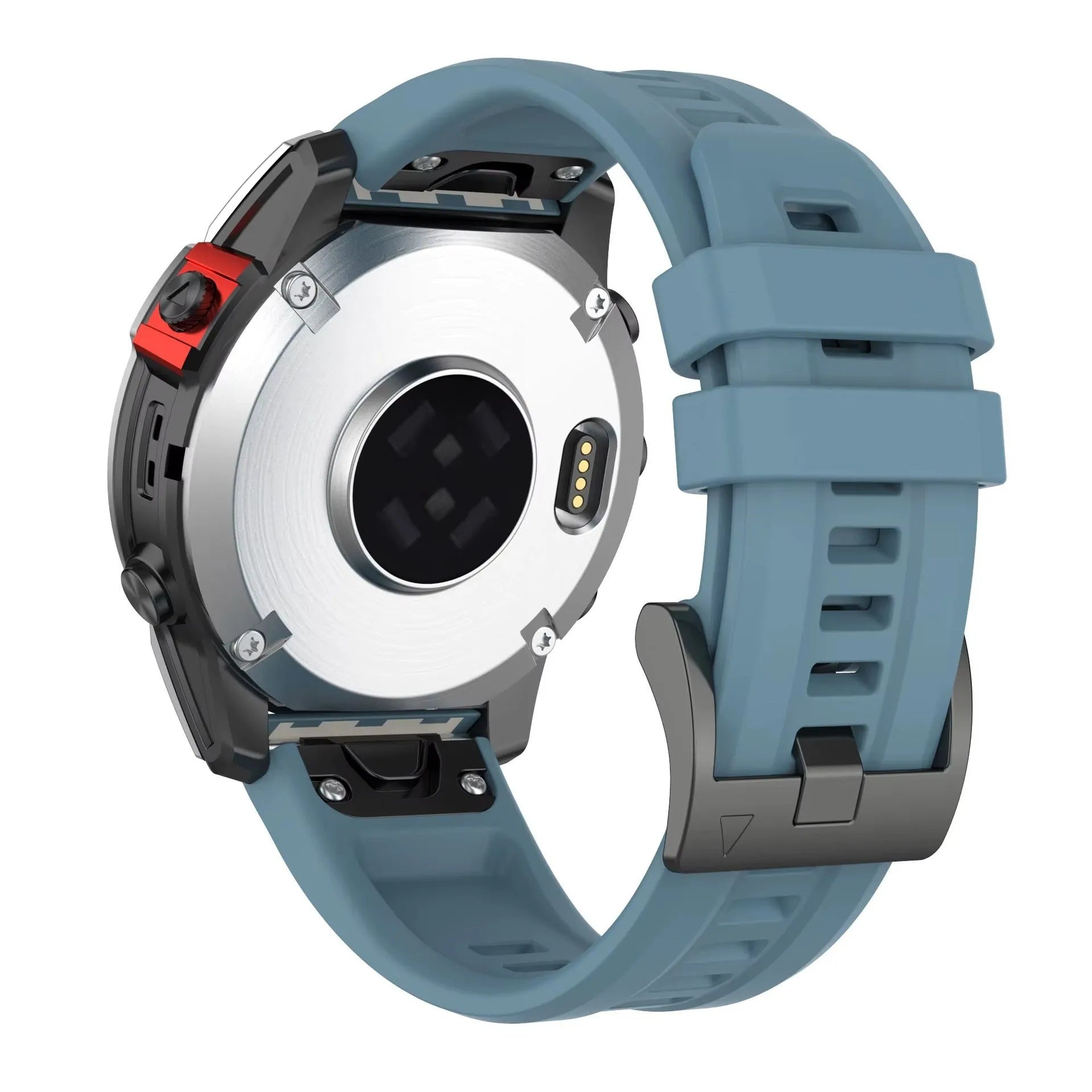 Jiaming Fenix7 quick release silicone sports watchband in multiple colours showing 20mm 22mm 26mm sizes