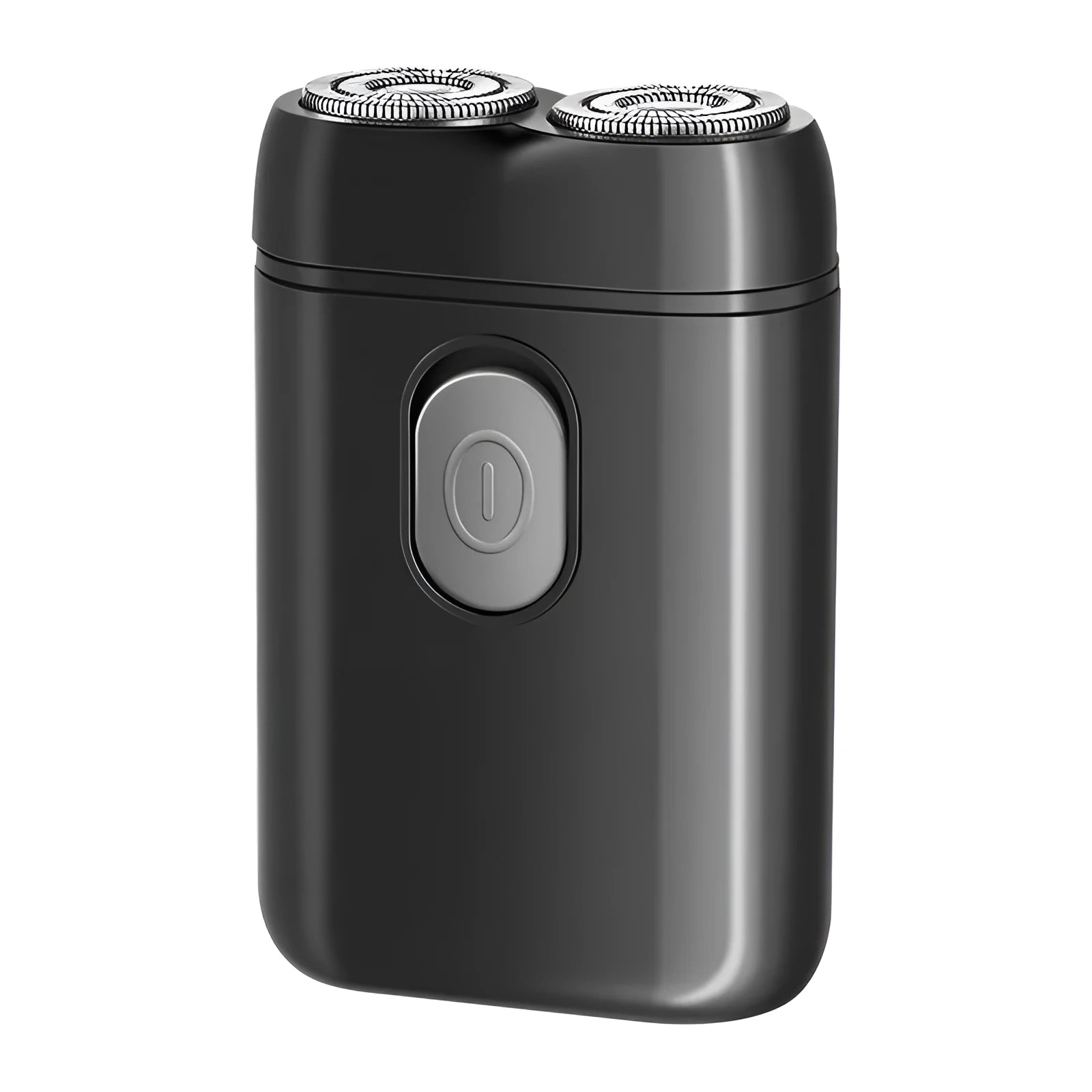 Rechargeable electric shaver in black colour with floating cutter head and LED display