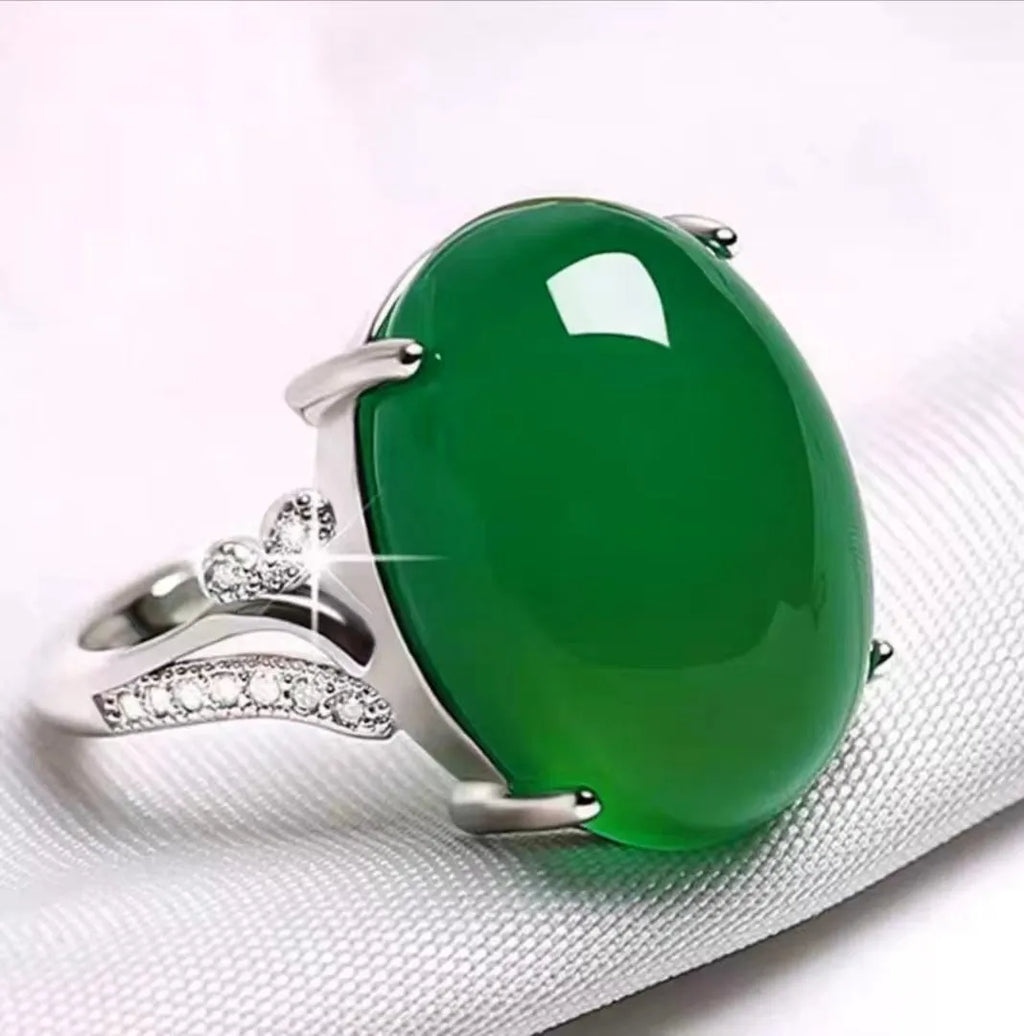 Adjustable natural sapphire alloy ring in ethnic geometric style with adjustable opening