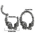 Stainless steel totem pattern earrings with geometric design and electroplated finish