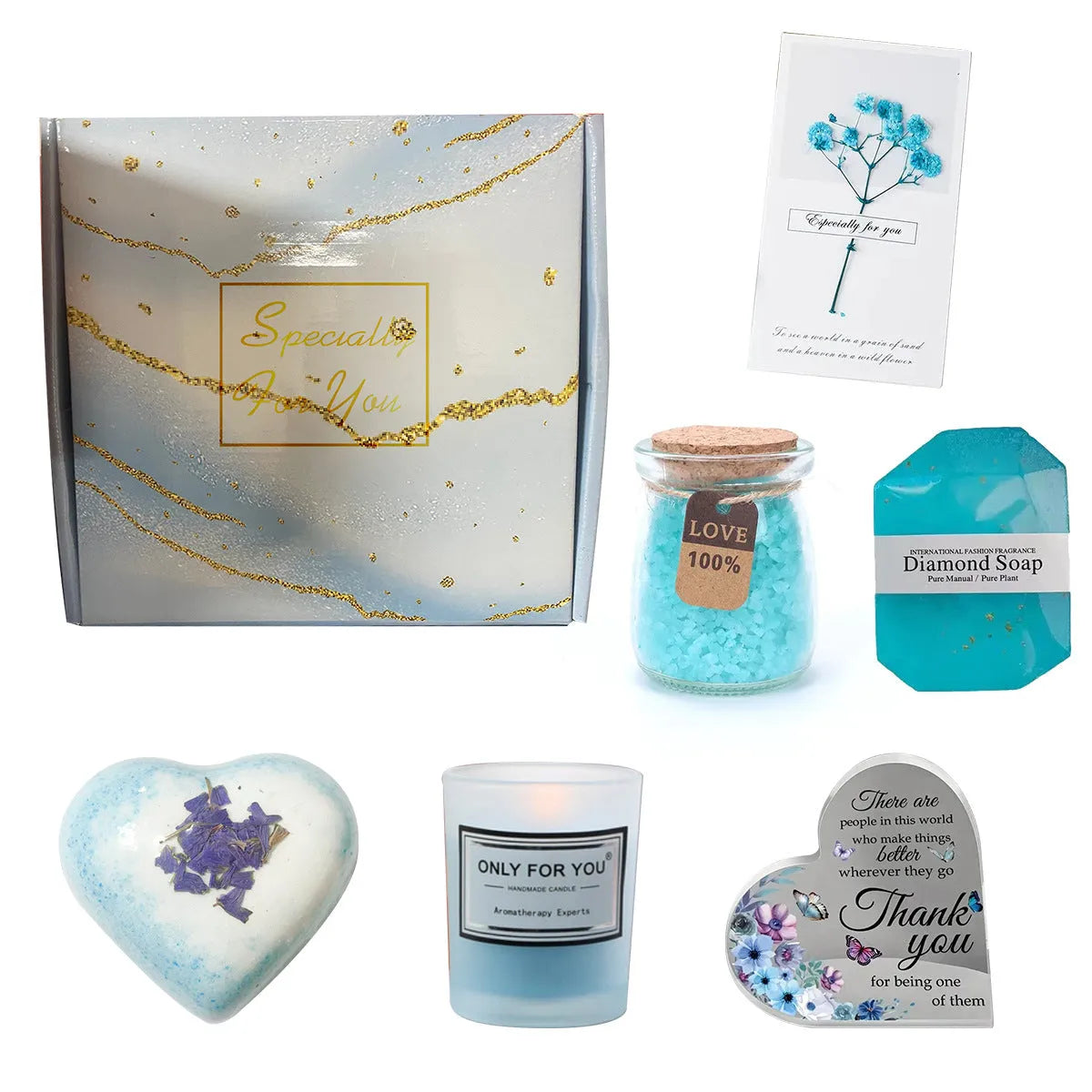 Soy wax aromatherapy candle gift set in a modern gift box with a choice of colour suits.