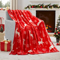 Soft flannel Christmas blanket in a chosen colour and size, folded to show texture.