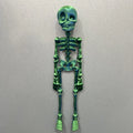 3D printed white skull refrigerator magnet with detailed model, 18cm high Halloween decoration