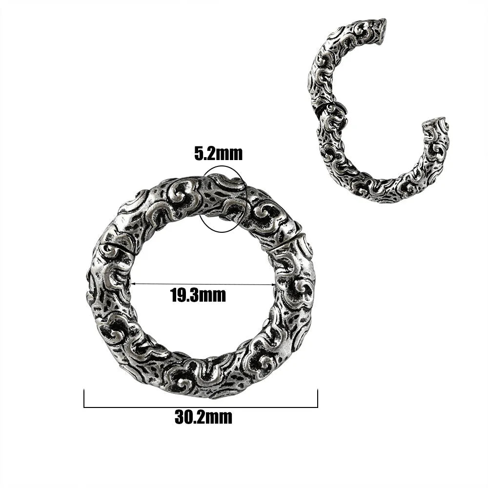 Stainless steel fashion earrings with totem pattern design in electroplated finish showing colour variation options