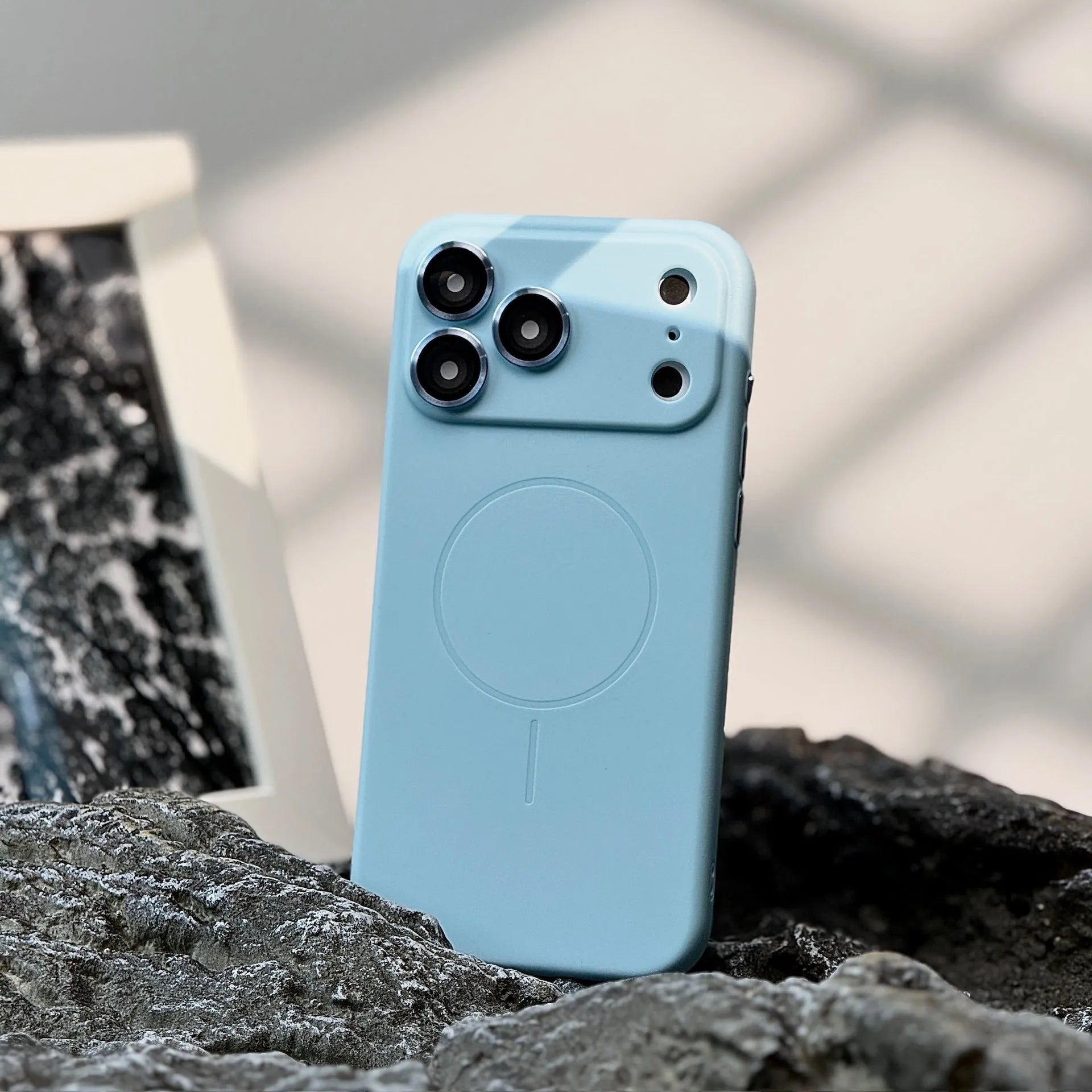 Frosted magnetic suction phone case with lens protector for iPhone 17 series