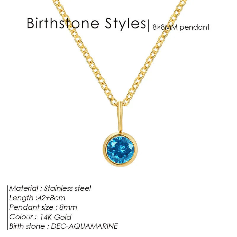 Entry Lux Colorful Rhinestone Pendant stainless steel U-shaped necklace with golden finish and July rose red rhinestone