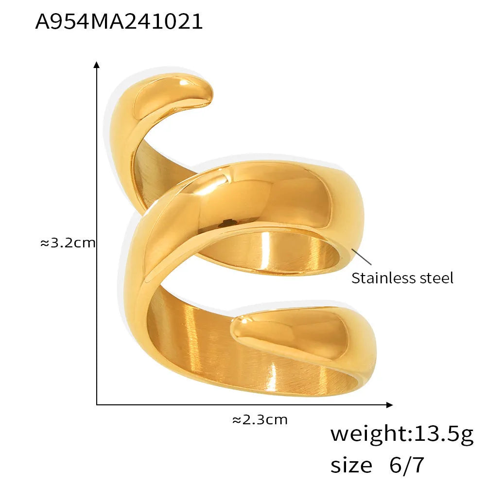 Stainless Steel S-Type Thread Cord For Braiding Ring Geometry Shape Sizes 6 7 8 Gold Colour European American Style Jewellery Making Component