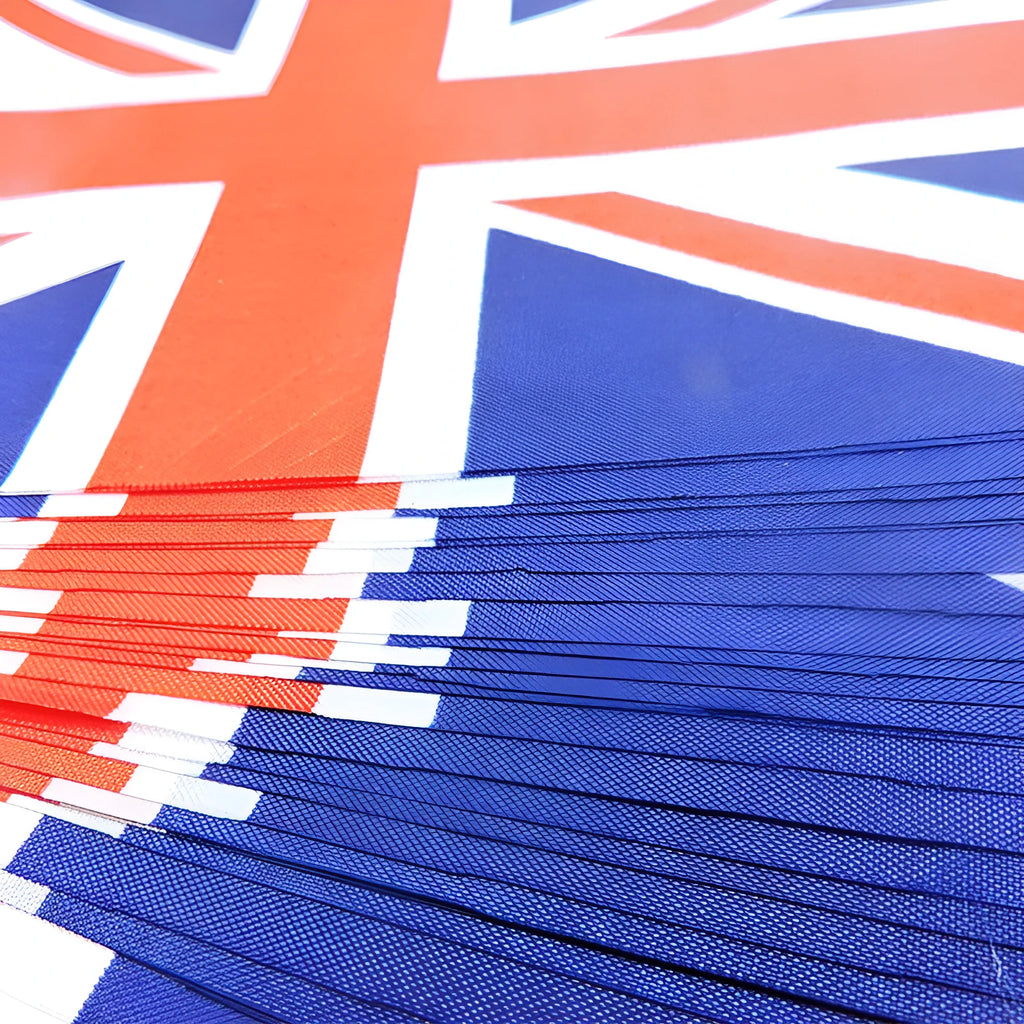 UK Hand Signal Flag No 8 in polyester, 14x21cm, with 30cm plastic flagpole for outdoor use
