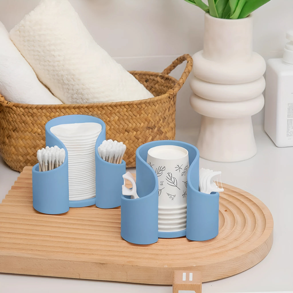 A solid colour plastic dental floss storage box in modern simplicity style.