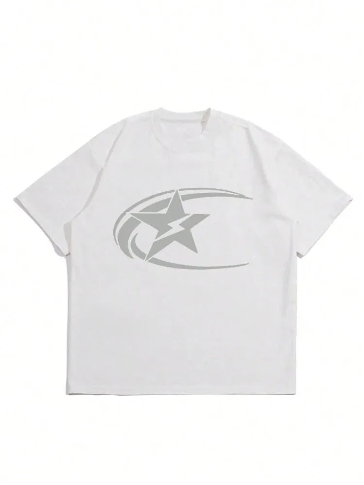 Men's pure cotton short sleeve t-shirt in Japanese retro style solid colour design