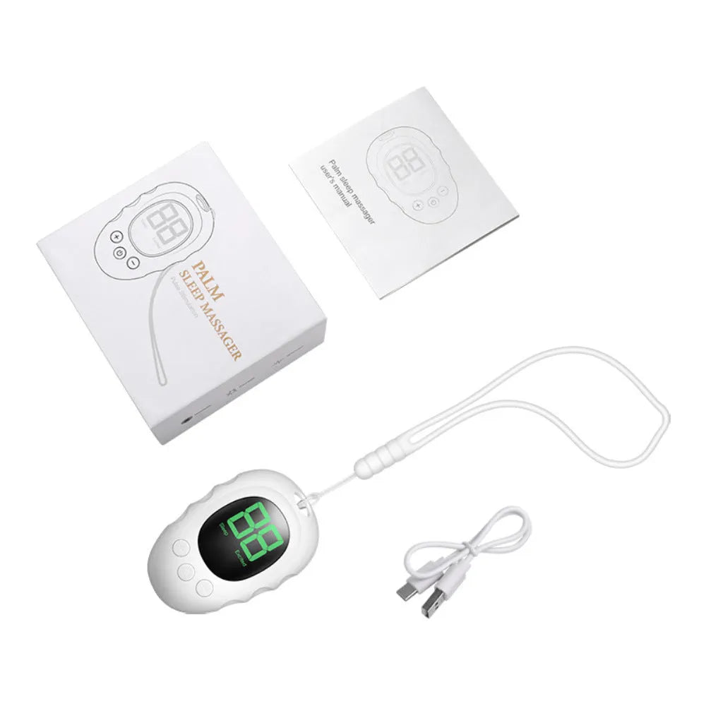Rechargeable silicone sleep aid monitor with handheld grip design in black, green, and white colour options