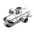 Copper shower water distributor connector with American bracket and plastic ball joint.