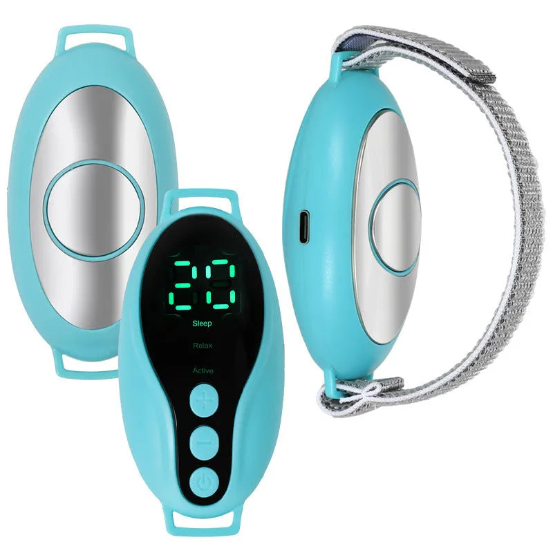 White or blue USB-powered sleep aid instrument with adjustable wind speed settings