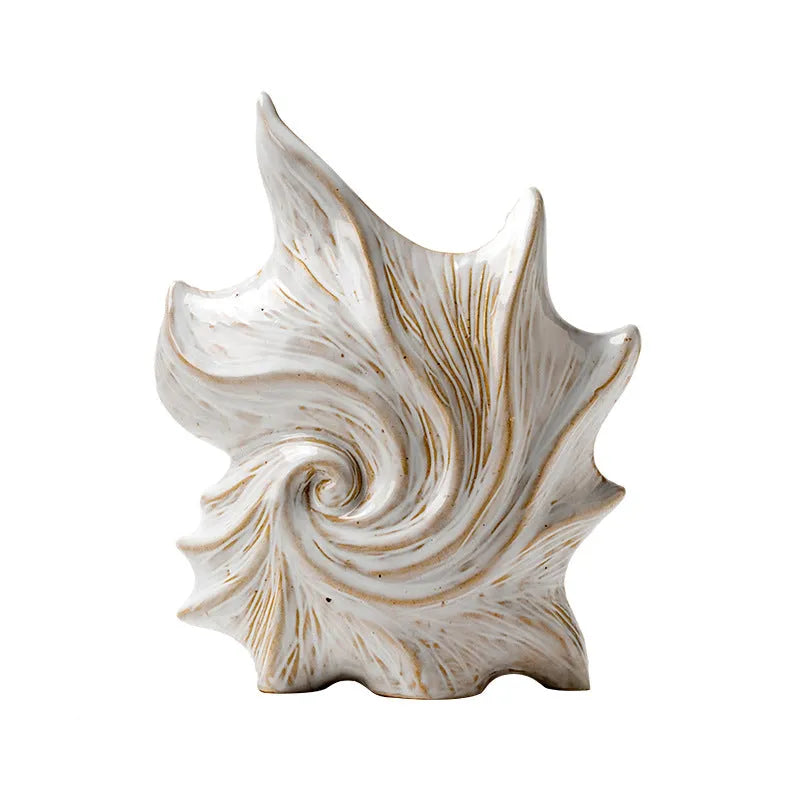 Hexagon-shaped French art ceramic vase with coloured glaze finish in retro design