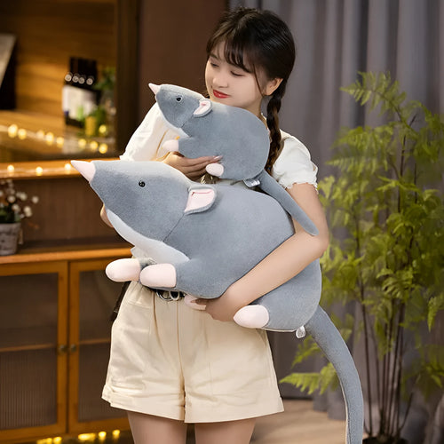 Cartoon mouse plush doll toy in three height variations: 32cm, 50cm and 100cm