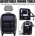 Black oxford cloth car seat back storage bag with hanging straps for organisation.