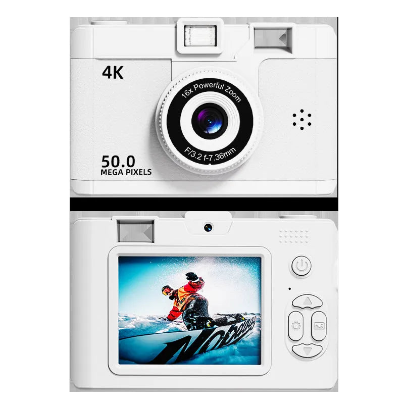 M16 HD large screen children's camera with auto print, ultra HD video, ABS plastic body and memory card