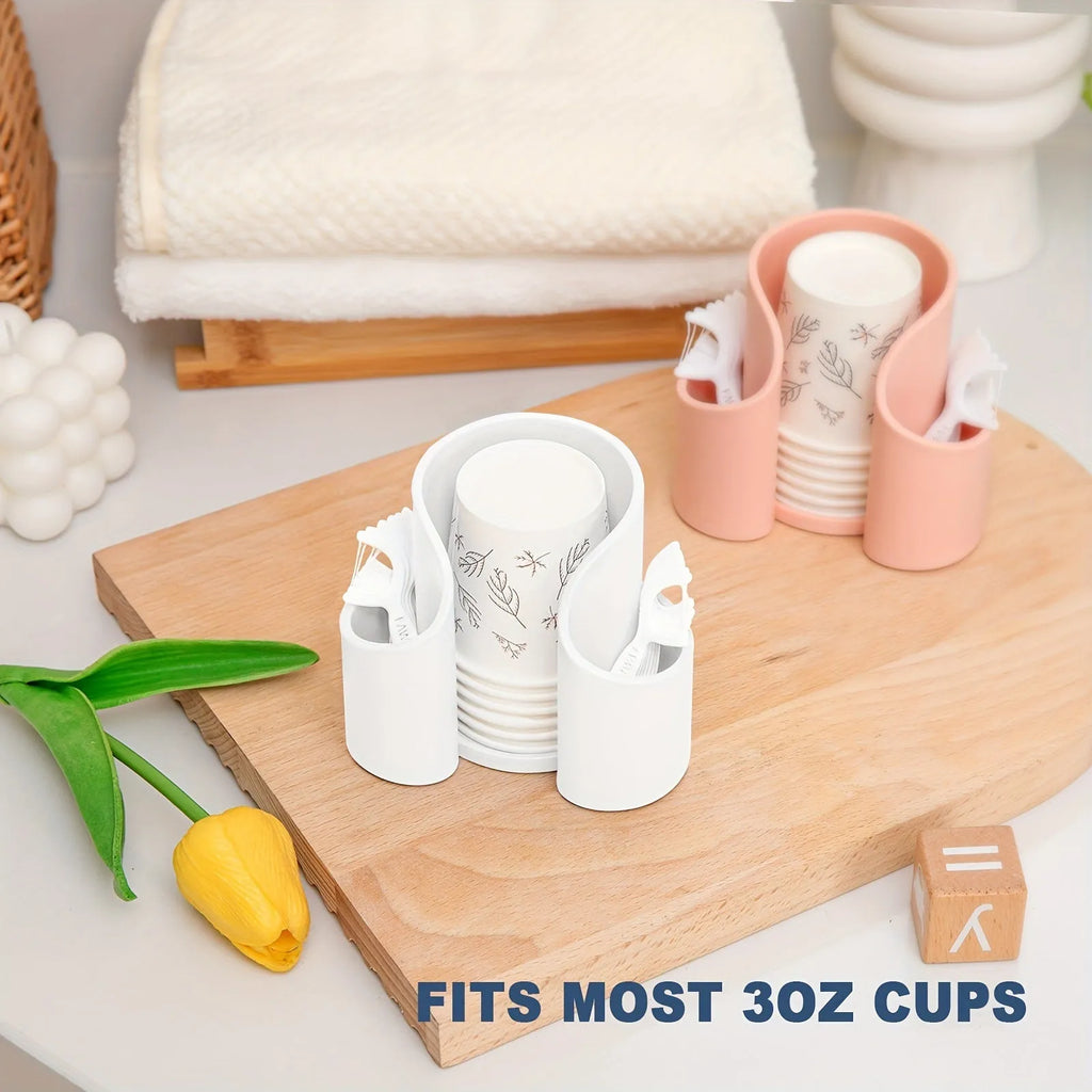 A solid colour plastic dental floss storage box in modern simplicity style.