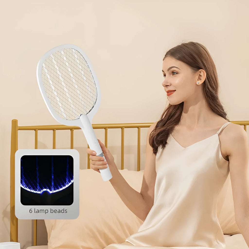 Rechargeable electric mosquito swatter in ABS plastic for 11-20 square metre rooms
