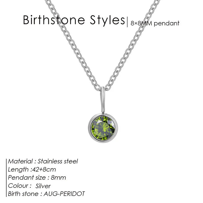 Entry Lux Colorful Rhinestone Pendant stainless steel U-shaped necklace with golden finish and July rose red rhinestone