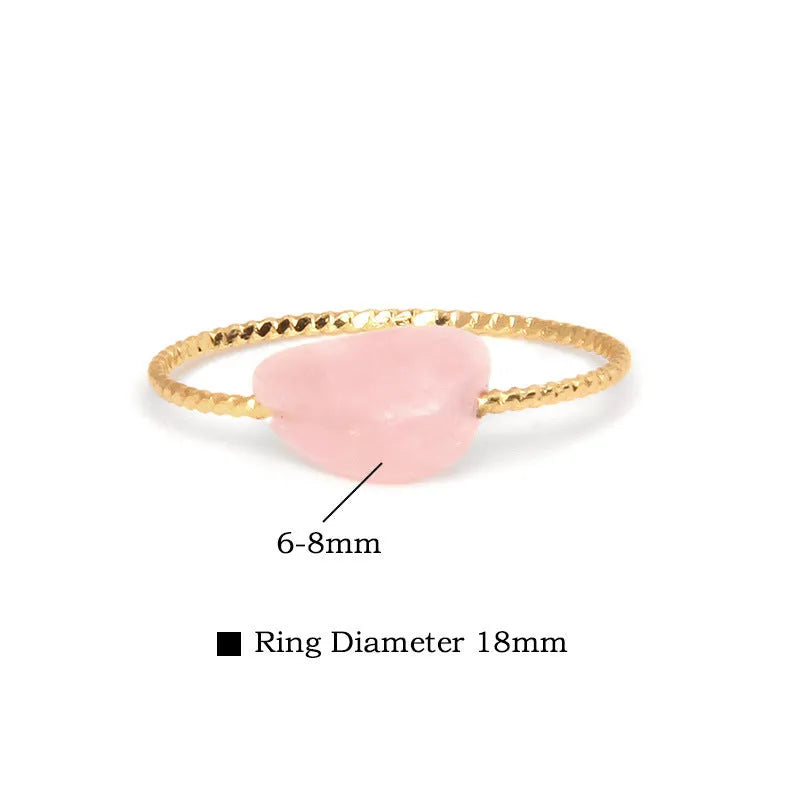 Original geometric design women's ring with a coloured agate stone centrepiece.