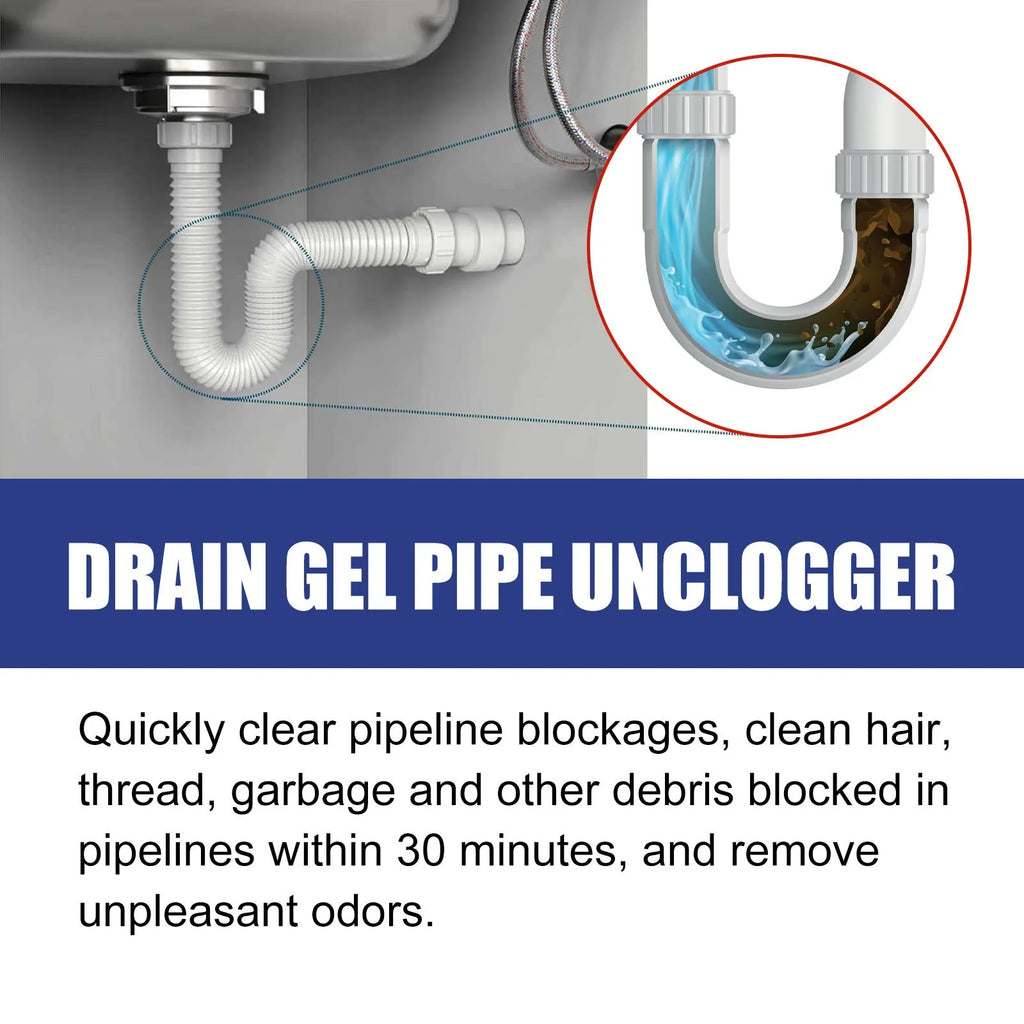 100g bottle of pipe dredge agent for sewer and toilet blockage cleaning.