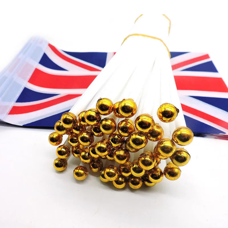 UK Hand Signal Flag No 8 in polyester, 14x21cm, with 30cm plastic flagpole for outdoor use