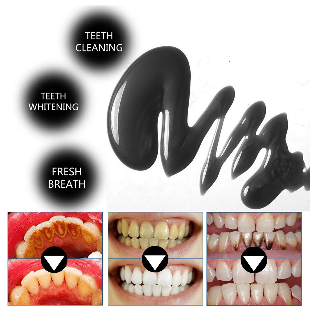 30ml bamboo charcoal toothpaste tube for teeth whitening and stain removal